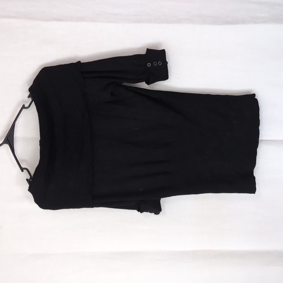 Maurices Black Knit Off-Shoulder Half Sleeve Sweater Size Large - Picture 5 of 5
